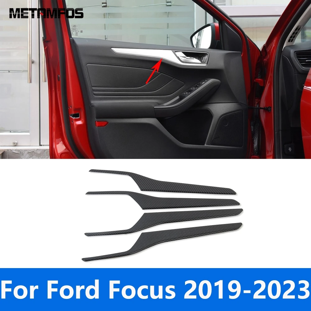 

Для Ford Focus 2019 2020 2021 2022 2023 углеродное волокно внутренняя дверная ручка Чаша полоса крышка отделка ободок аксессуары автостайлинг