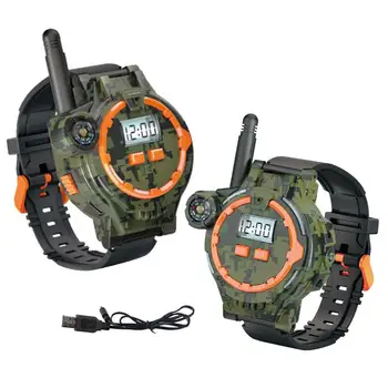 Walkie Talkie Watch Automatic Sleep Interactive Interphone Toy Green Walkie Talkies Watch For Park Travel Camping Adventures 1
