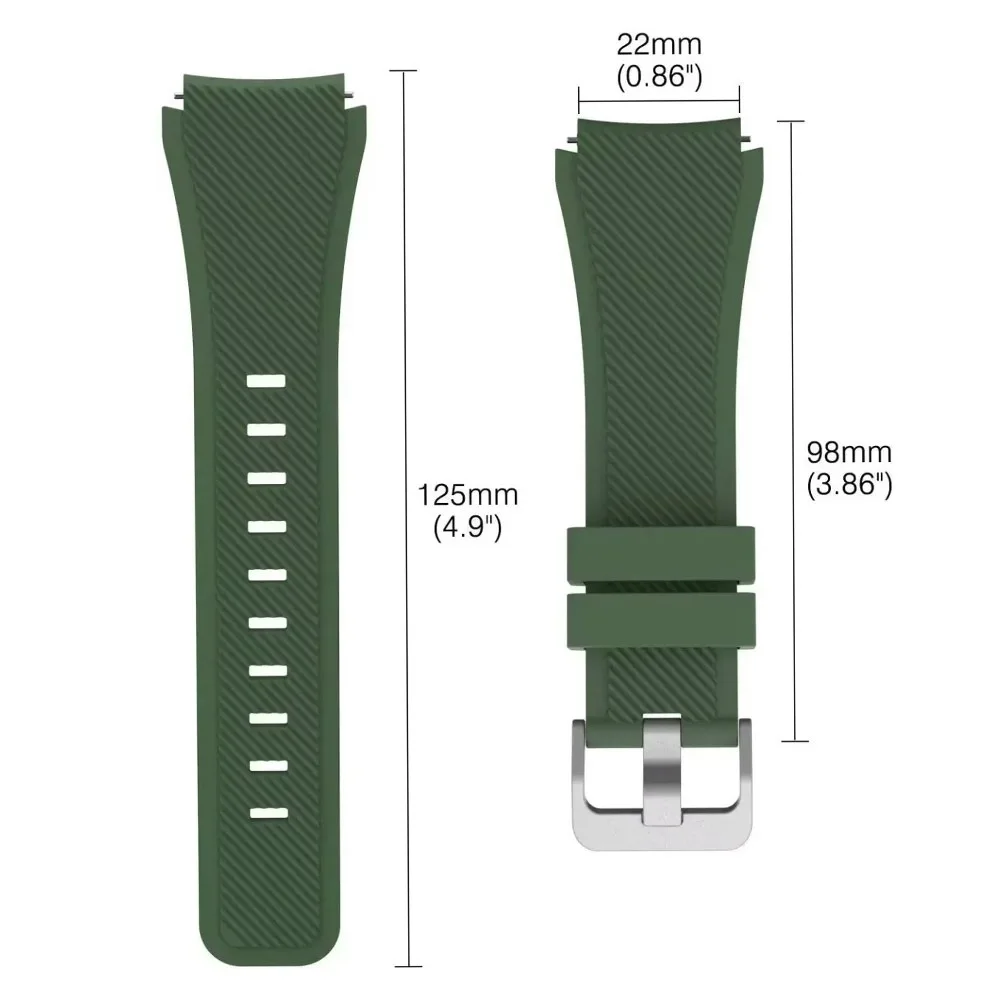 Breathable Silicone Strap for Garmin Smartwatches, 20mm/22mm