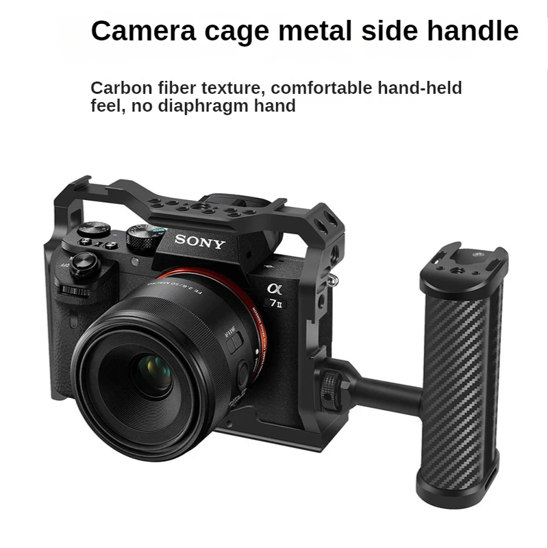 M-Remote Mini Impugnatura Laterale Con Doppio Supporto A Vite 1/4 Per Fotocamera Digitale Mirrorless Dslr Camera Cage Chiave Integrata
