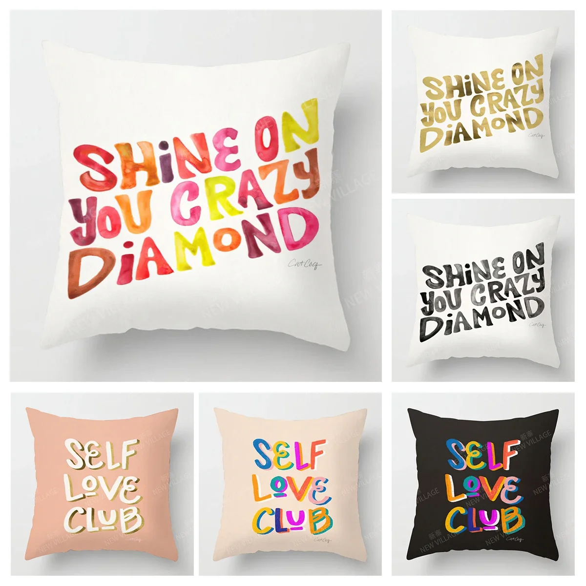 

Modern Decorative Cushion for Home Self Love Club Living Room Decor Throw Pillow Cover 45*45children40x40cm 60x60cm