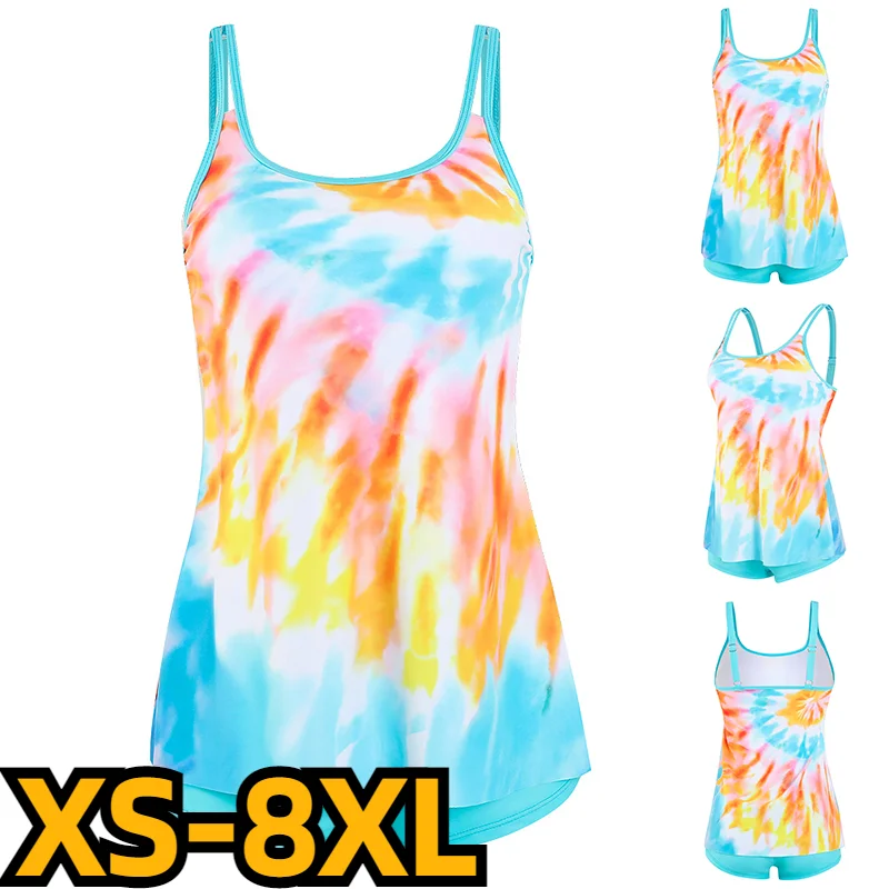 

2023 New Summer Ladies Sexy Tankini Two Piece Swimsuit High Waist New Design Printing Beachwear Women's High Waist Swimsuit