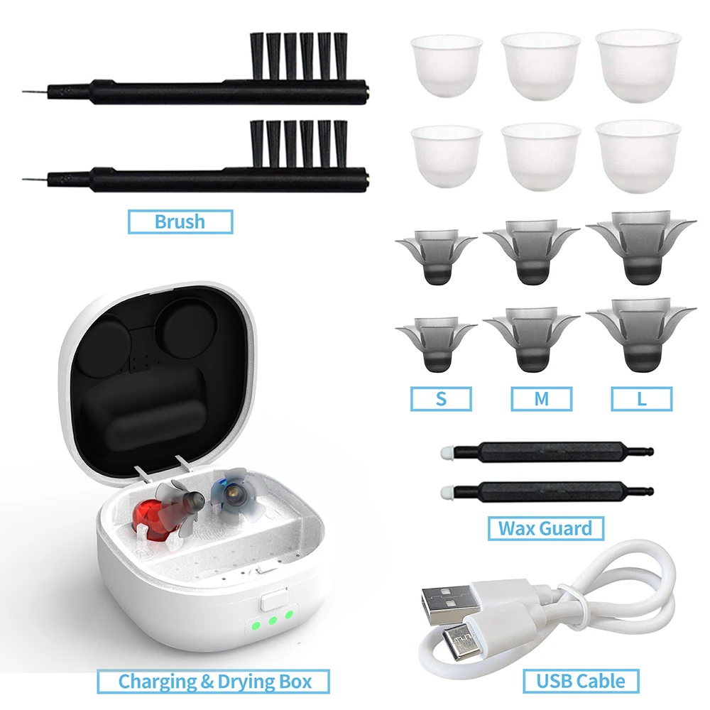 Intelligent New Style Hearing Aid Rechargeable Digital 6-channel Low-Noise  One Click Adjustable Tone Hearing Device For Elderly 6