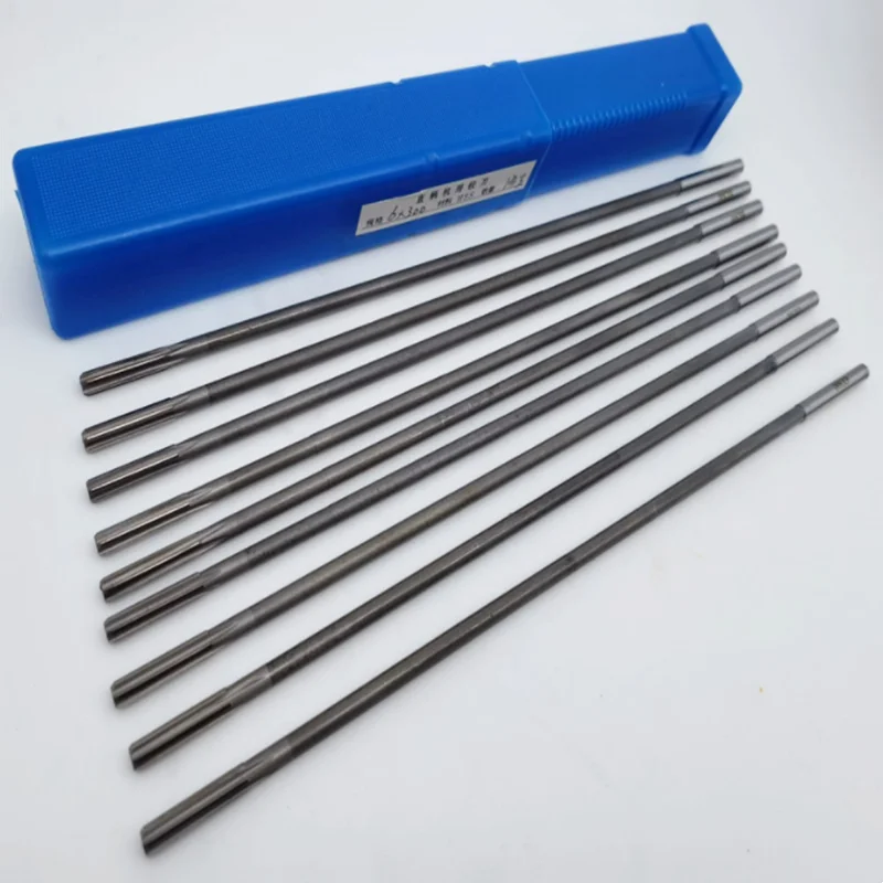 HSS H7 extended straight shank machine reamer 3-20mm, 100, 200, 300, 400mm total length, suitable for mechanical chuck reamers 3