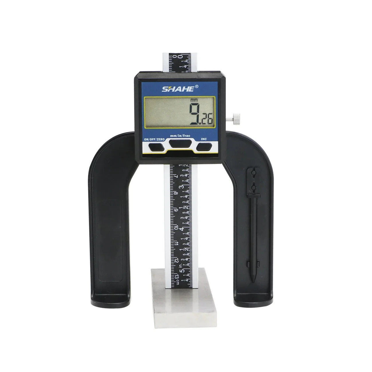 Description Picture 3 of itemSHAHE 0-80mm 3 1/8 inch Digital Depth Gauges Height Gauge With Magnetic Base Woodworking Ruler for Router Table