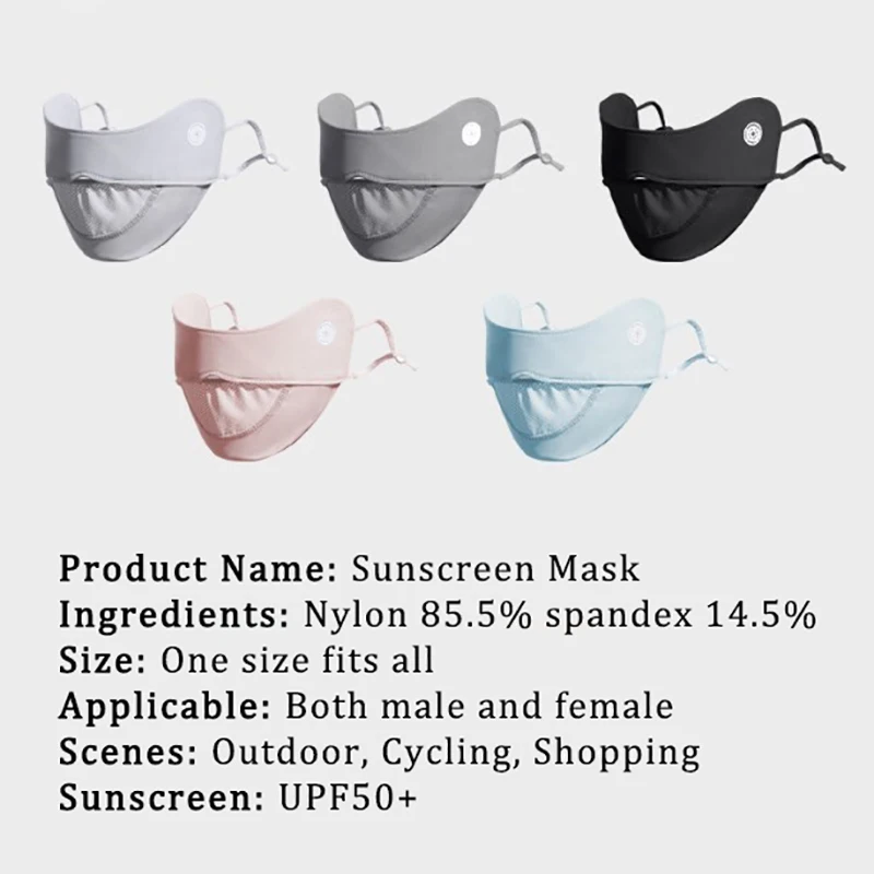 Sunscreen Mask Mask Full Face Eye Protection Breathable Female Anti-Ultraviolet Summer Thin Section Sunshade 4