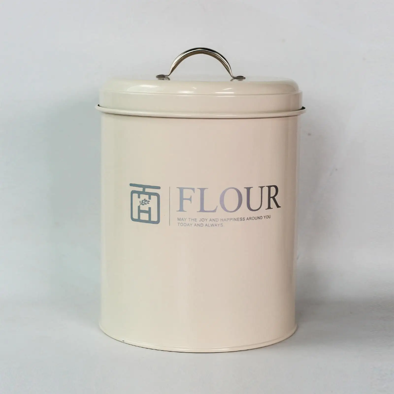 Nordic Flour Storag Bucket 2.5kg with Spoon with Lid Jars Airtight Storage Containers for Wheat Flour Sugar Nuts Home Kitchen