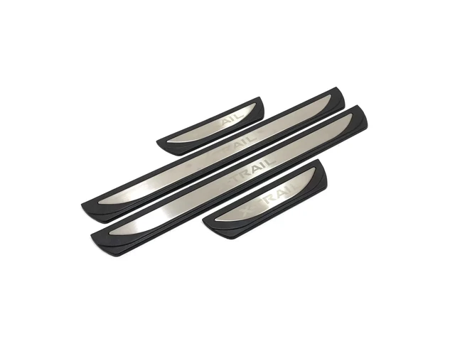 Protectores De Umbral Para Nissan X-Trail T32 (2014-2021) - Acero Inoxidable, Antiarañazos, 4 Piezas