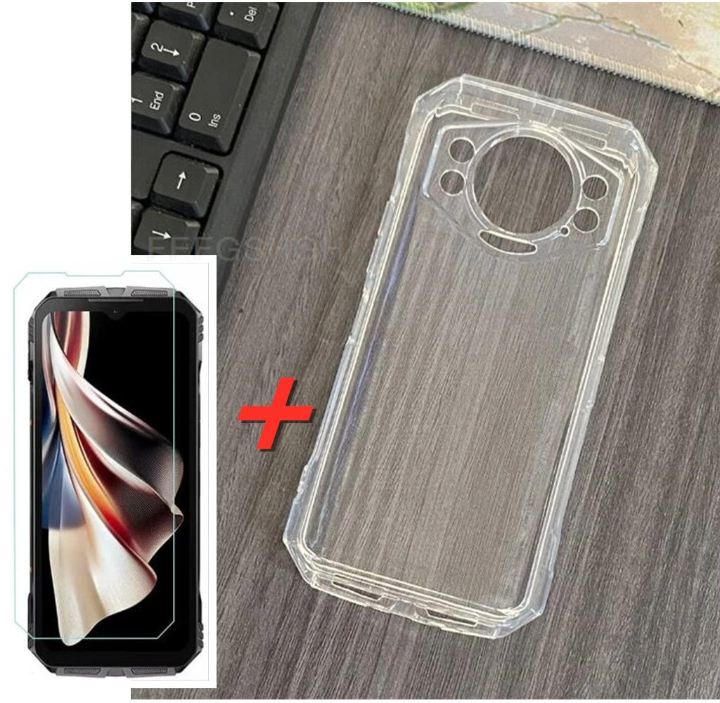 Protective Glass For Doogee S Cyber 6.58" SCyber 2024 Case Silicone Clear Cover For Doogee S Cyber Tempered Glass 2