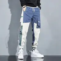 Classique Streetwear pantalons décontractés hommes rubans sarouel Jogging pantalon mâle coupe ajustée printemps Cargo pantalon multi-poches femmes pantalon J2 1