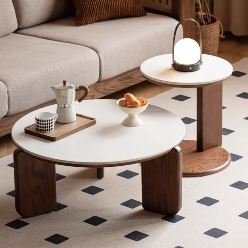 Round Wooden Sofa Table Contracted Practical Coffee Sofa Table Creative Stylish Mesa De Centro Sala Furniture Living Room