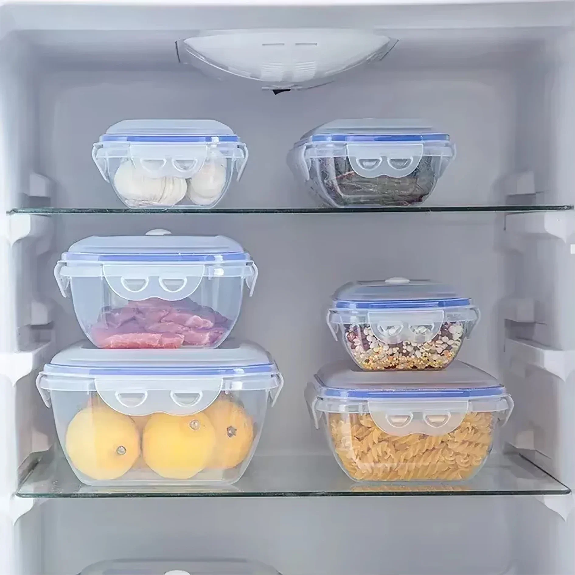 Vacuum Food Containers Microwave Safe Storage Box Fresh-Keeping Sealing Box Transparent Storage Container Fridge Food Dispenser 6