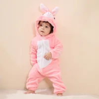 Baby Kigurumi Rabbit Unicorn Cow Cartoon Romper Infant Kids Animal Jumpsuit Toddler Clothes Girls Boys Cosplay Pyjamas Costumes 3