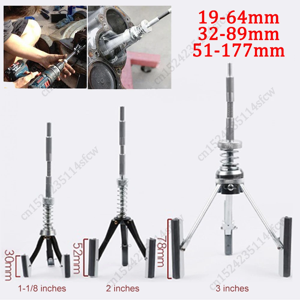 51-177mm Three-jaw Brake Cylinder Sander Inner Diameter Grinder Steel Flexible Shaft Honing Car Engine Cylinder Bore Hone Tool cylinder hone tool