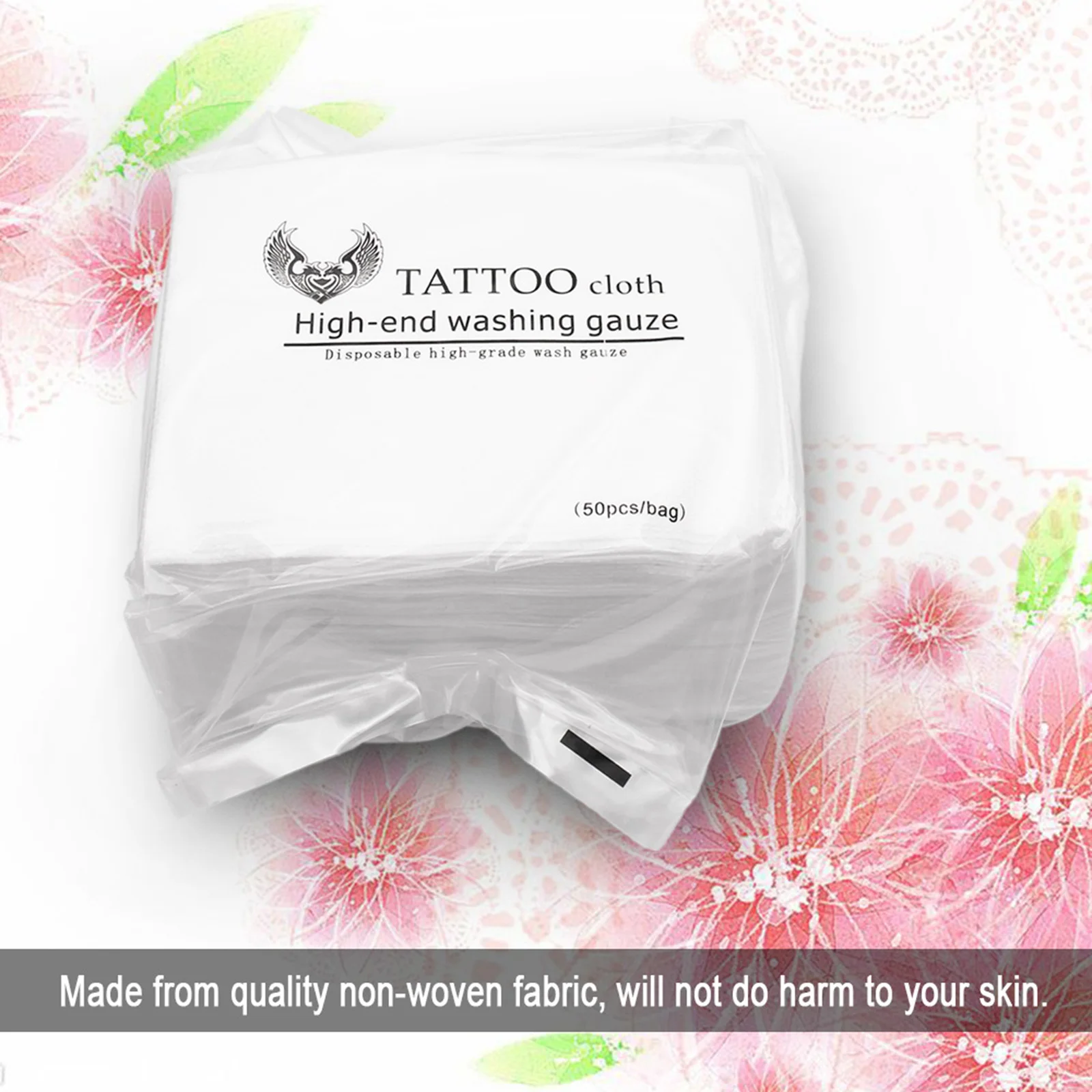 Tattoo Wipe Paper 50pcs Disposable Tattoo Wipe Paper Towel Tissue Body Art Permanent Makeup Tattoo Cleaning Tools Supplies Accessories