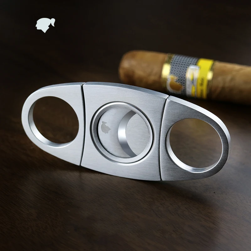 Cigar V Cut Guillotines Blades Stainless Steel Cigar Punch Cutter Pocket Gadgets Zigarre Cigarette Knife Smoking Accessory