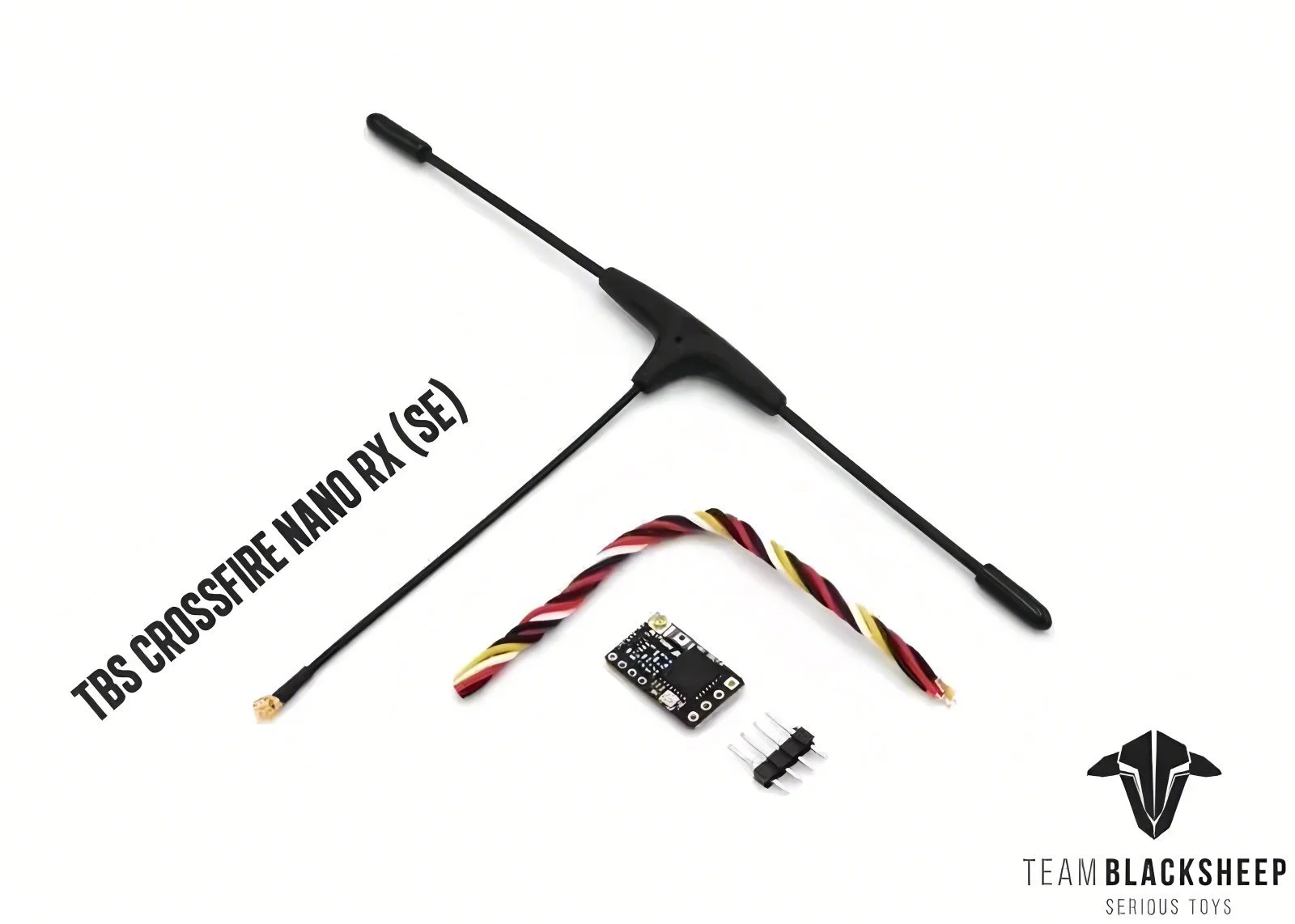 Récepteur TBS Nano RX Pro Crossfire 915/868MHz monté sur une carte de drone FPV, câbles soudés.