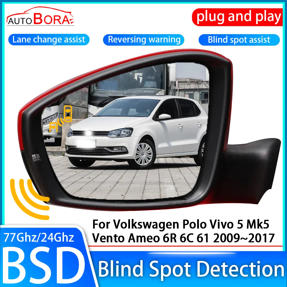 

Car Blind Spot Detection System BSD Sensor Drive Rear Mirror Monitoring for Volkswagen Polo Vivo 5 Mk5 Vento Ameo 6R 6C 61