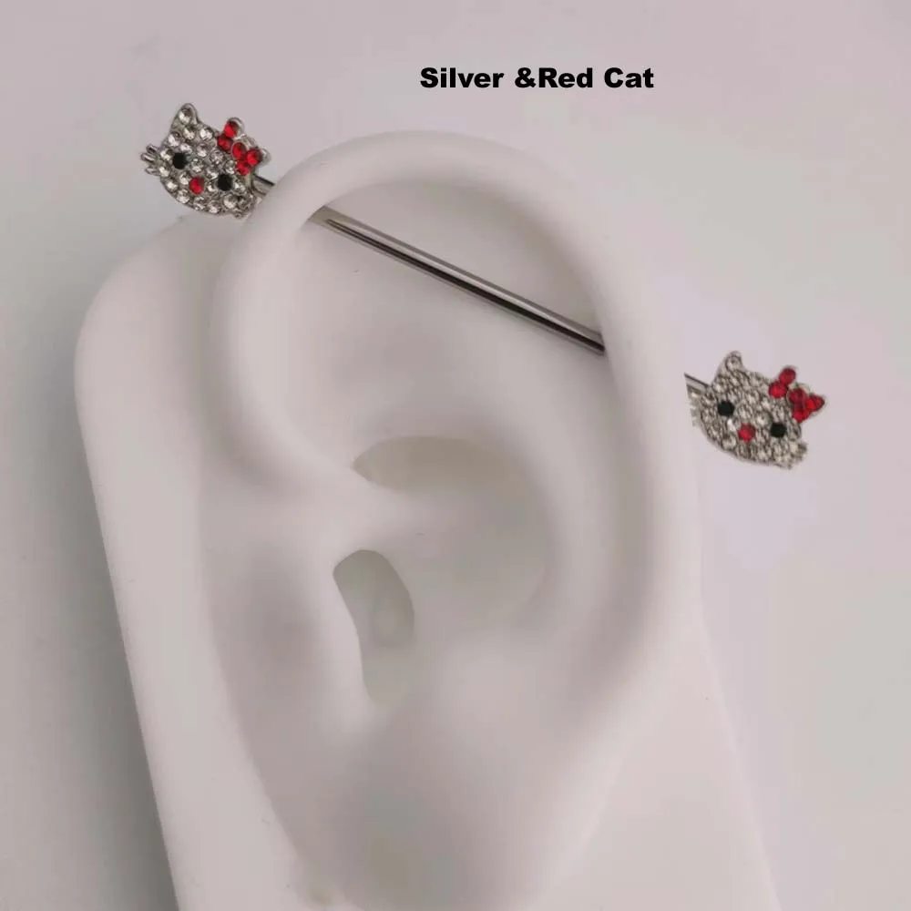 Industrial Piercing Jewelry Hello Kitty
