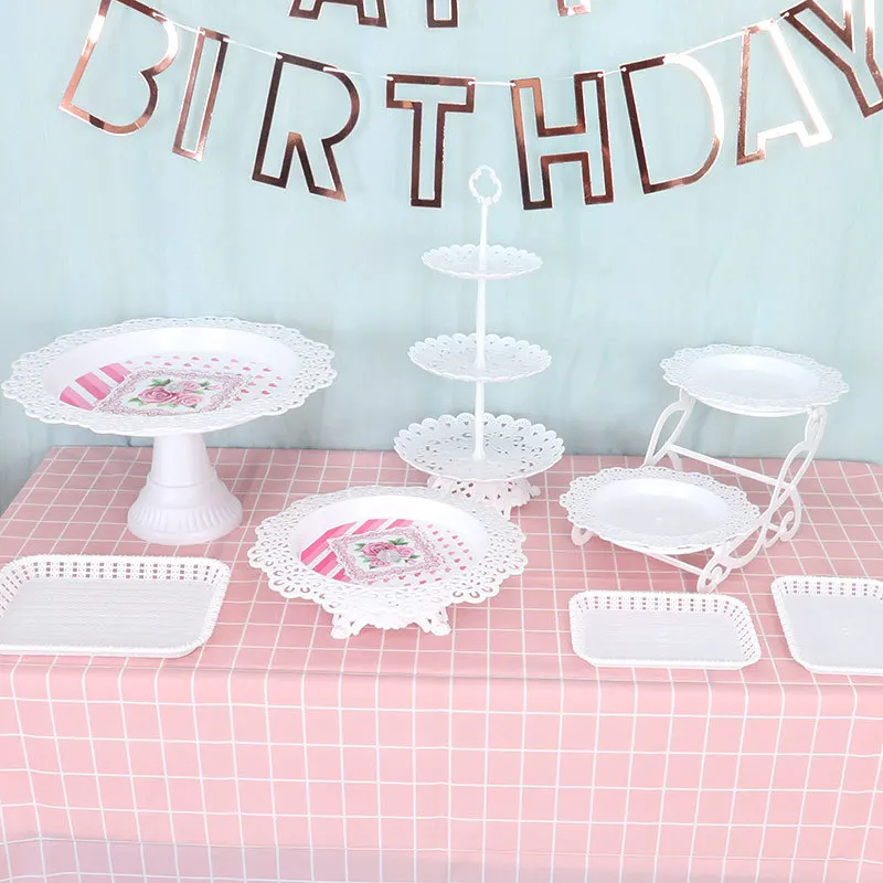Cake Stand European Style Display Rack Fruit Plate Cupcake Tray Birthday Party Wedding Dessert Table Decorations Desktop Holder cake stand dessert stand