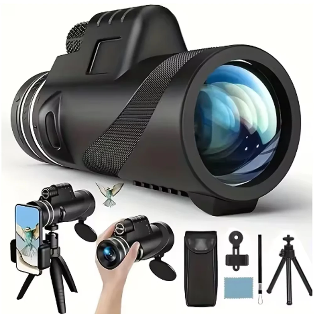 80x100 Portable Zoom HD 5000M Telescope Folding Long Distance Mini Powerful Telescope for Hunting Sports Outdoor Camping Travel