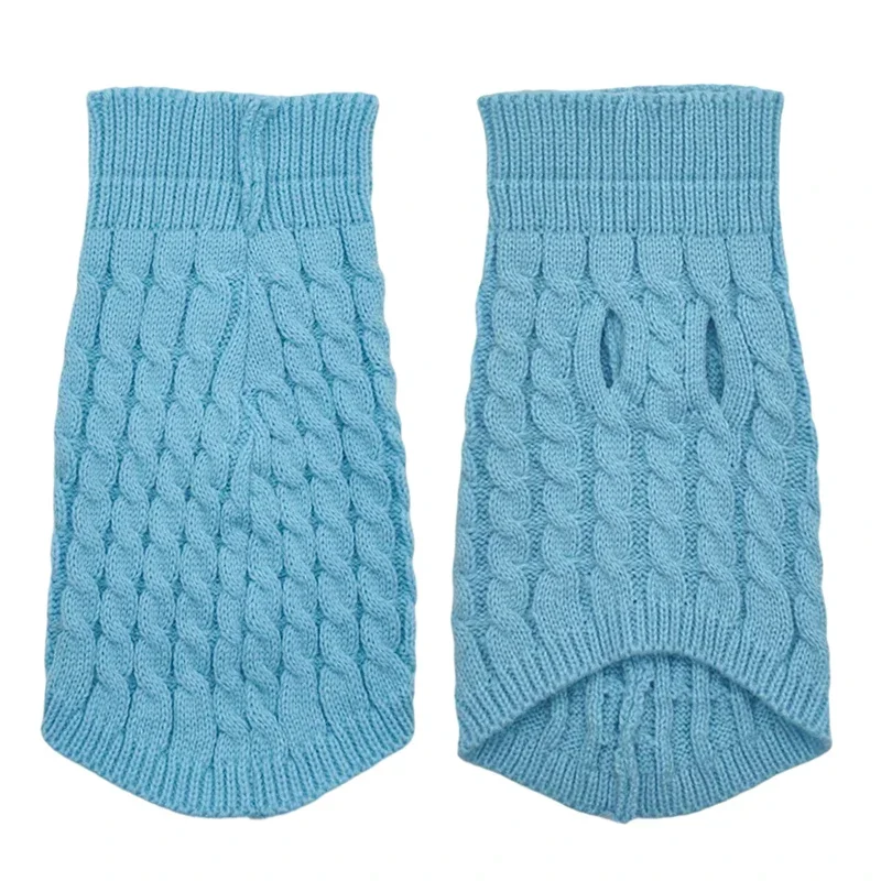 CHBORCHICEN Suéteres Para Perros Pequeños, Suéter De Punto Para Mascotas Y Gatos, Sudadera Cálida Para Perro, Ropa De Invierno Para Perros (XXS, Vestido Azul Oscuro