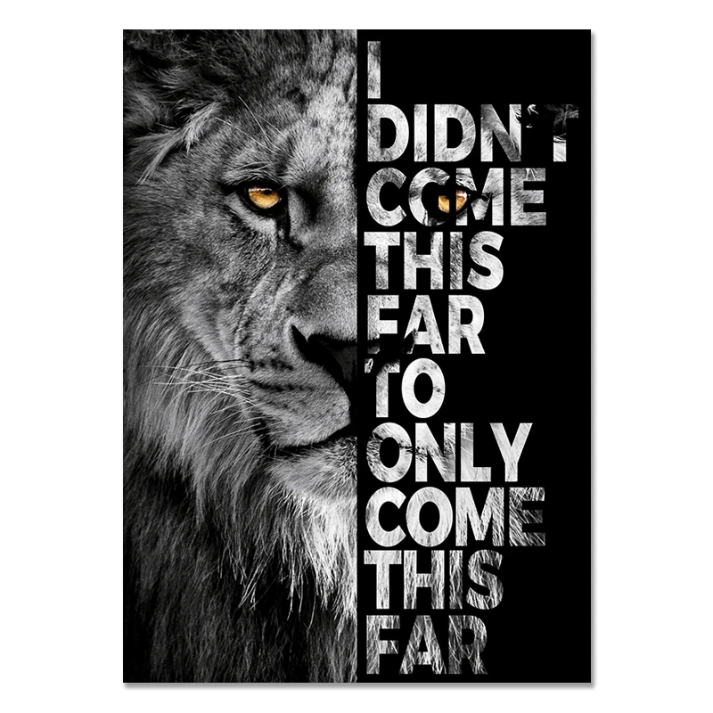 Poster Paintings Wall Decor The Office Decorative Paintings Lion Decoration Motivational Posters Canvas Prints For Home Peckshirt
