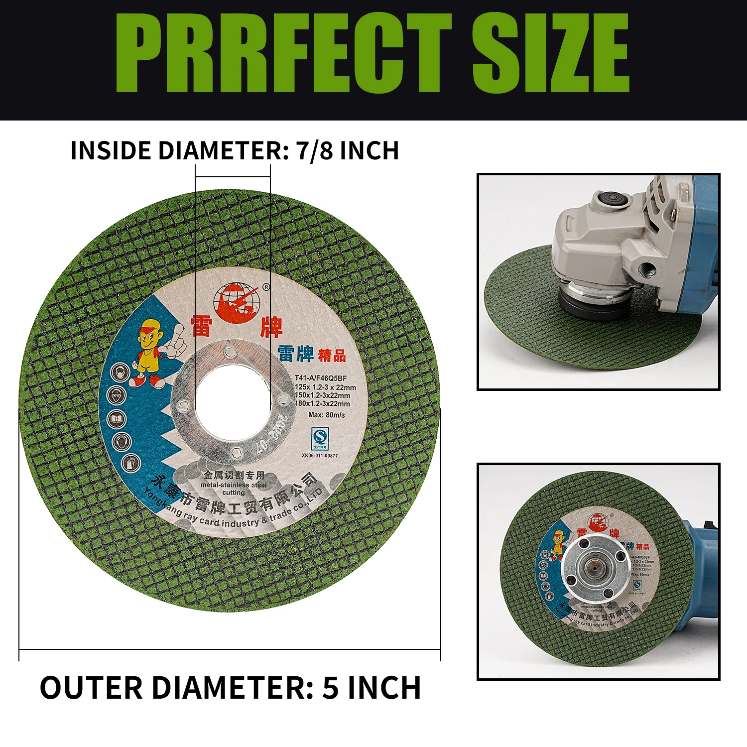 125mm Resin Cutting Disc Cut Off Wheel Angle Grinder Disc Slice Fiber Reinforced for Metal Stainless Steel 10pcs