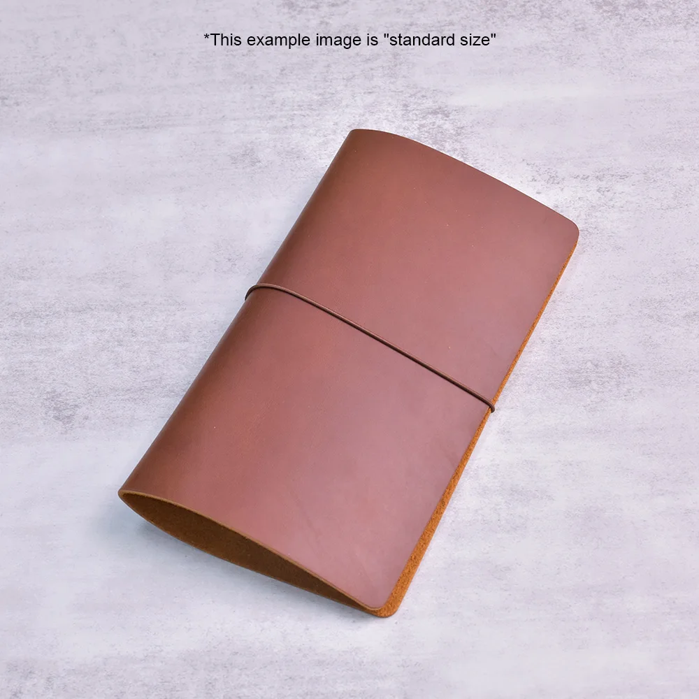 Handcrafted Crazy Horse Leather Traveler Journal Cover with Elastic Band