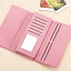 Vintage Frosted Faux Suede Long Wallet Women Matte Leather Lady Purse High Quality Female Wallets Card Holder Clutch Carteras 6