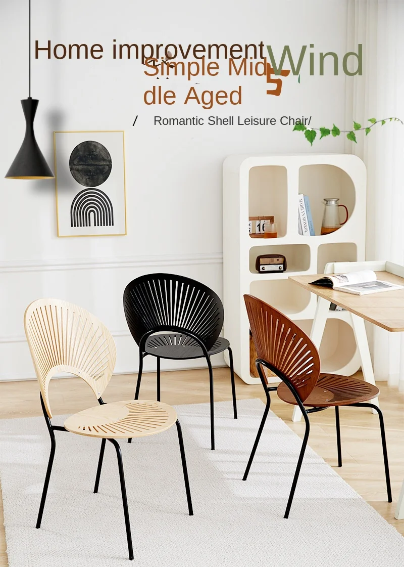 Description Picture 3 of itemOLEVO Nordic Dining Chair Is Made Of Solid Wood With A Simple And Natural Texture Stable Structure Good Load-bearing Capacity