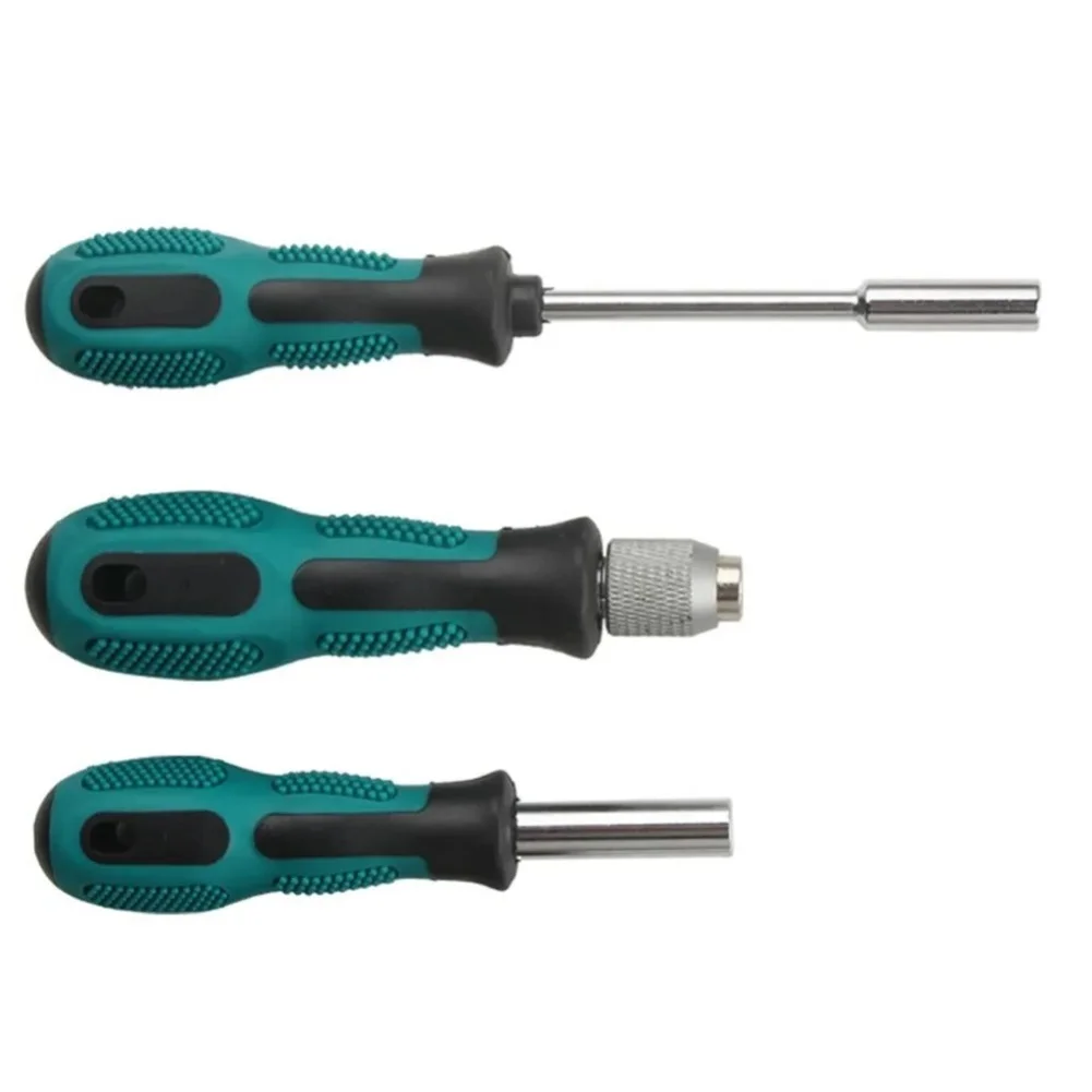 3 teile/satz Schraubendreher Griff Mit Nicht-Slip Feste Verlängerung 1/4 Zoll Sechskant-schraubendreher Bit Halter Griff Hand Werkzeug Zubehör – Detail 4