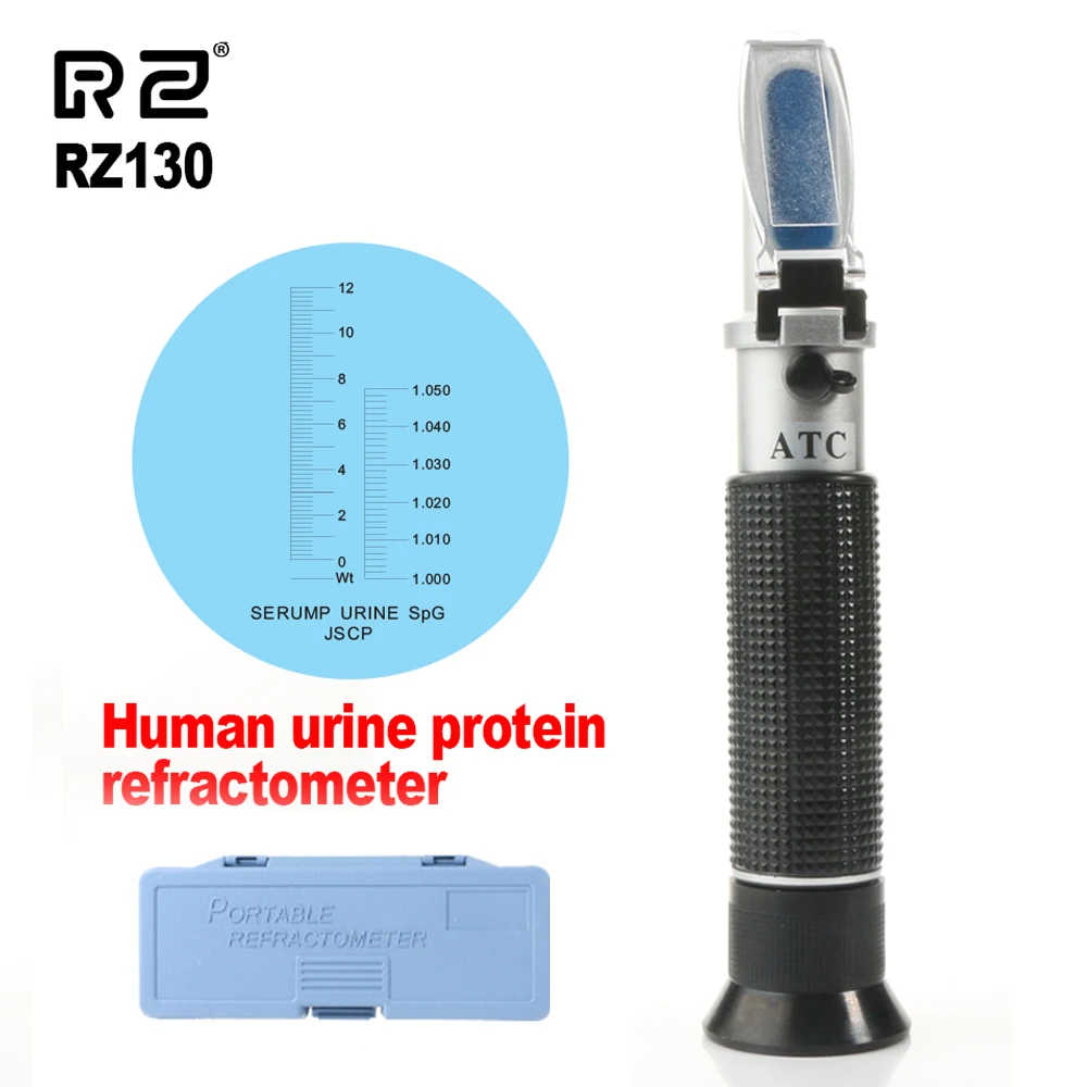 RZ Human Clinical Urine Protein Refractometer 0-12g/dl Serum Protein Urine SG RI Tri Scale liquid refractometer hand held refractometer