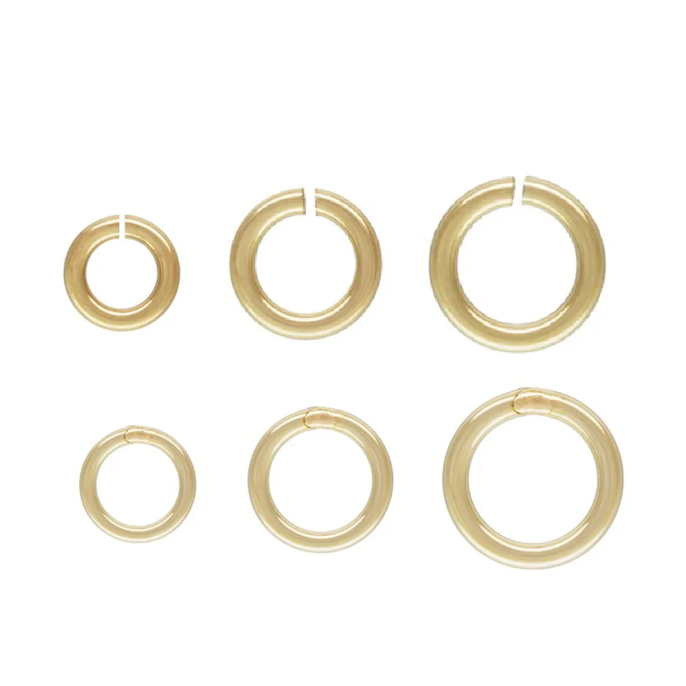 AHUI 50-200 pz/lotto 4 6 8 10 12 mm Aprire Anelli di Salto Doppio Loop Colore Oro Split Anelli Connettori Per la creazione di Gioielli Forniture FAI DA TE