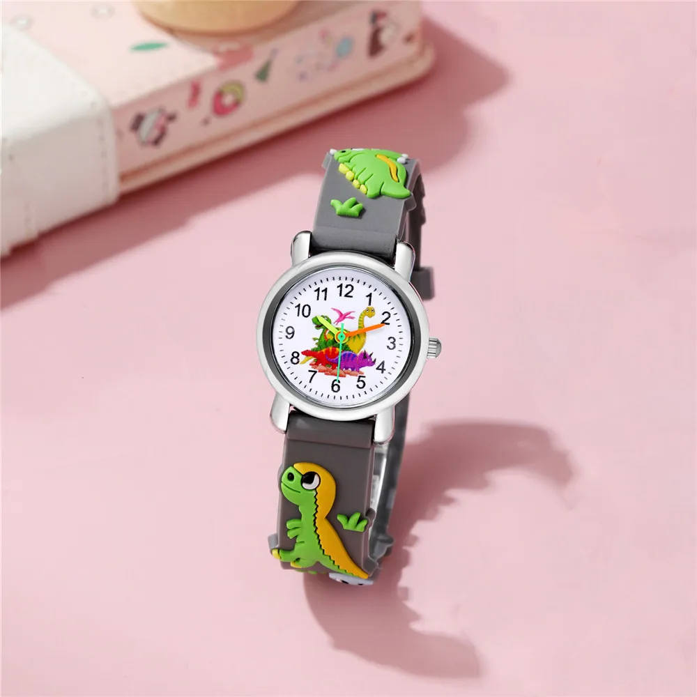 Cute dinosaur silicone band quartz Children's cartoon watch 3