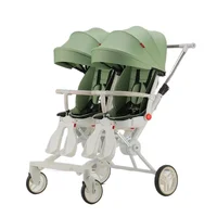 Twin strollers for two children Two seats Lightweight folding stroller Multifunctional stroller can sit and lie down
