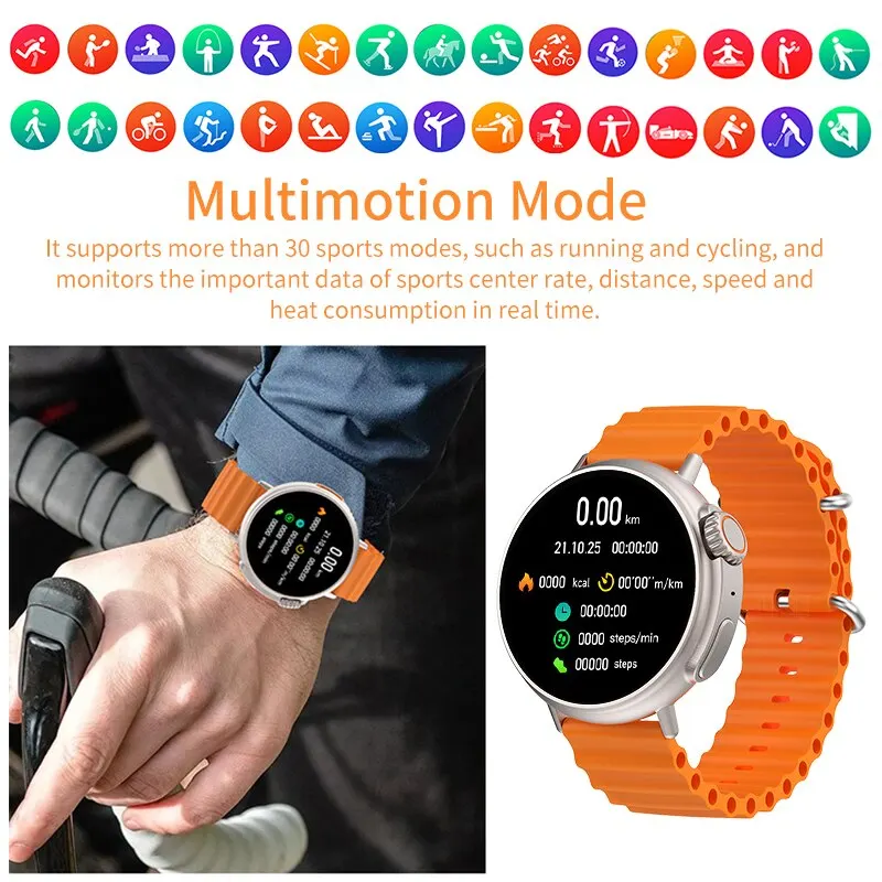 NFC Smart Watch For Men Women Voice Assistant Sports Fitness Watches Bluetooth Call Reloj Hombre Heart Rate Smartwat
