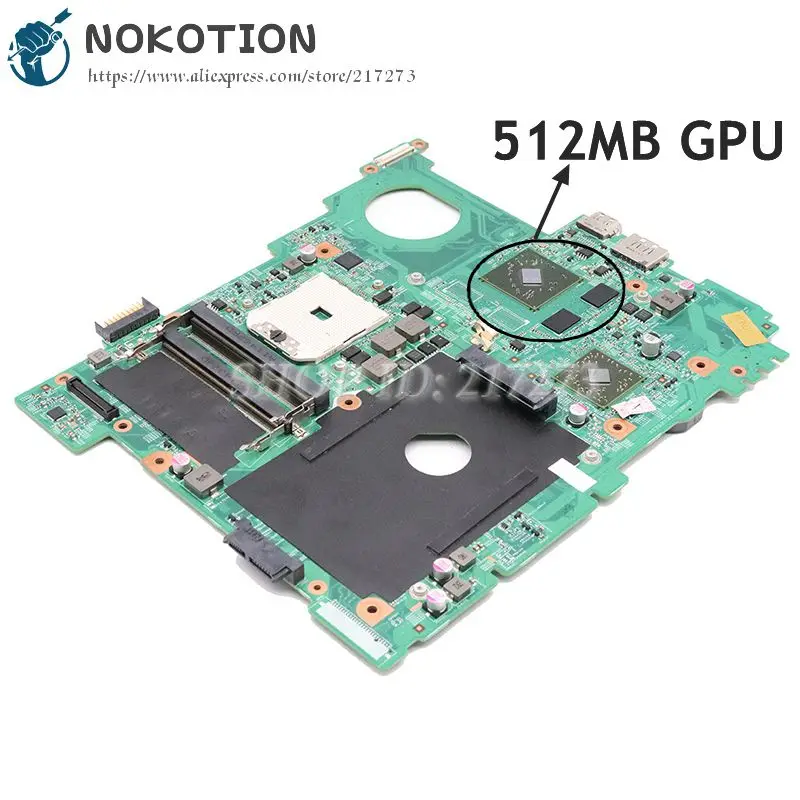 NOKOTION CN 0FJ2GT 0FJ2GT Main Board For Dell Inspiron M5110 Laptop