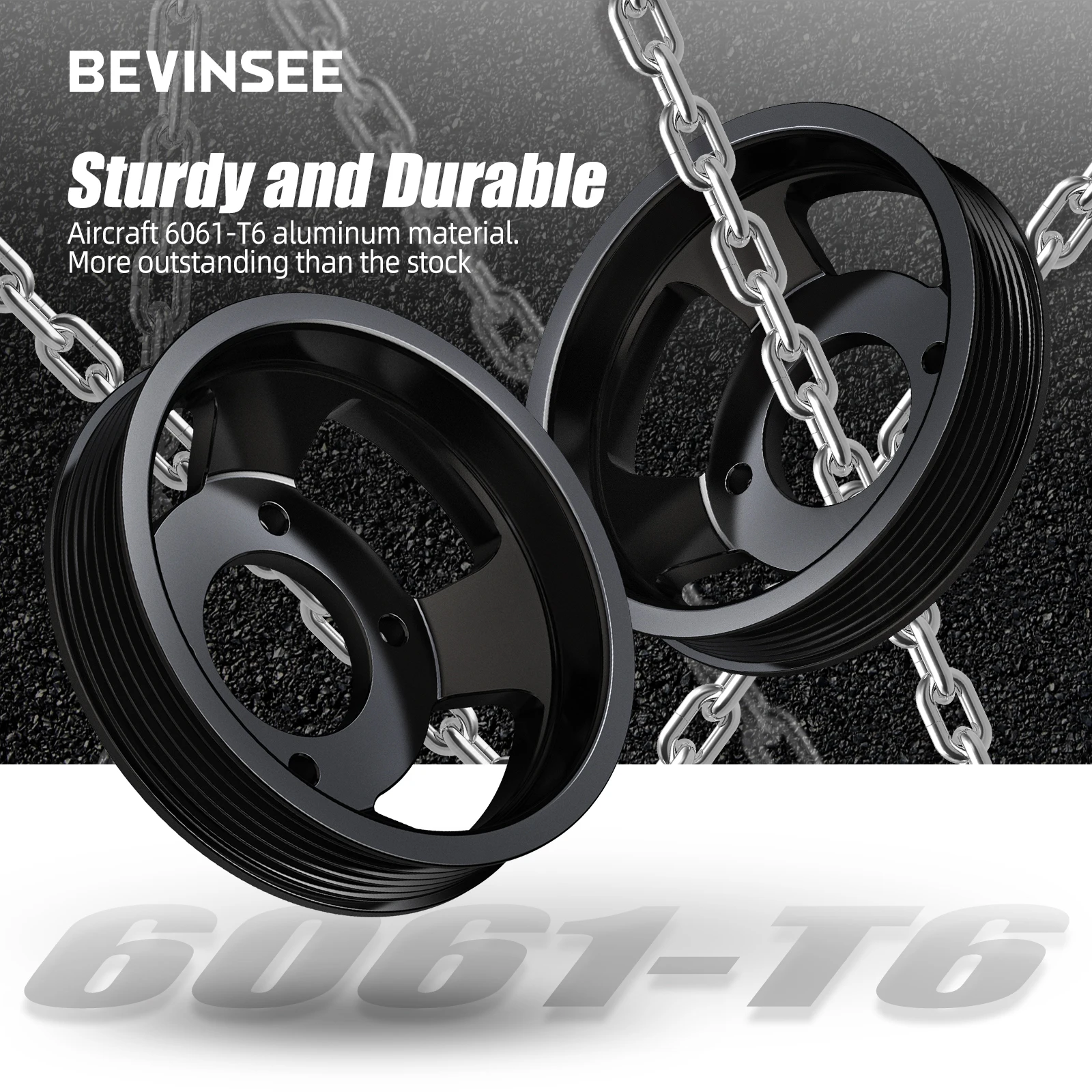 Power Steering Pump Pulley & Water Pump Pulley for BMW E46 E39 E38 E53 E83 M54 M52TU Engine 32421740858 11511436590 car clutch generator pulley