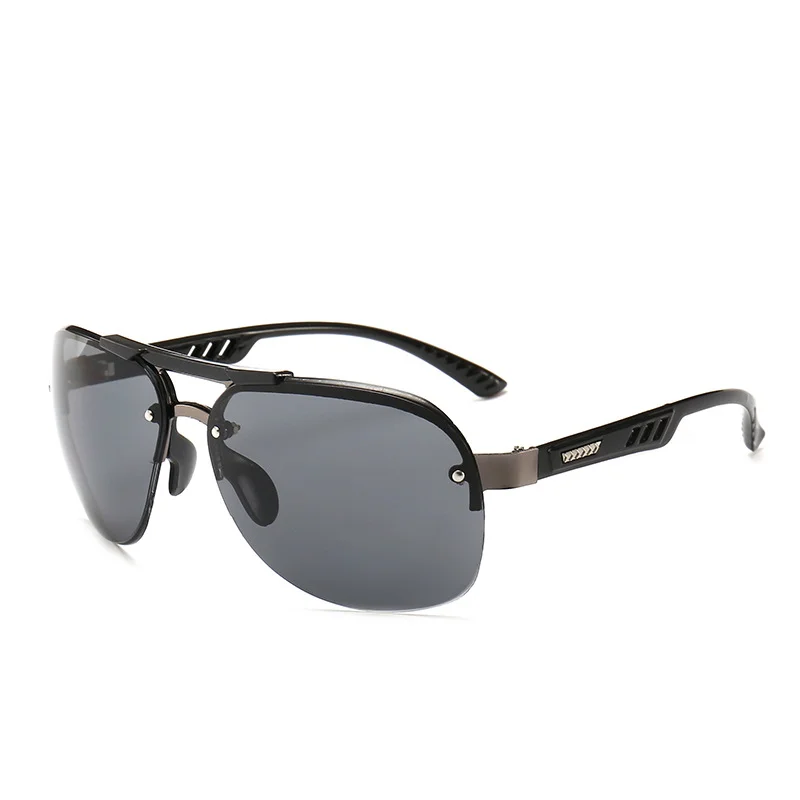 Sunglasses Men Vintage Punk Rimless Rectangle Small Frame Frameless Eyewear UV 400