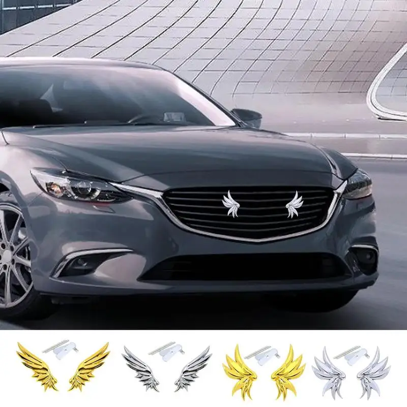 

Metal Angel Car Stickers Decals Zinc Alloy Auto Decorations 3D Badge Emblem Sticker Exterior Car Accessories For Vehicles