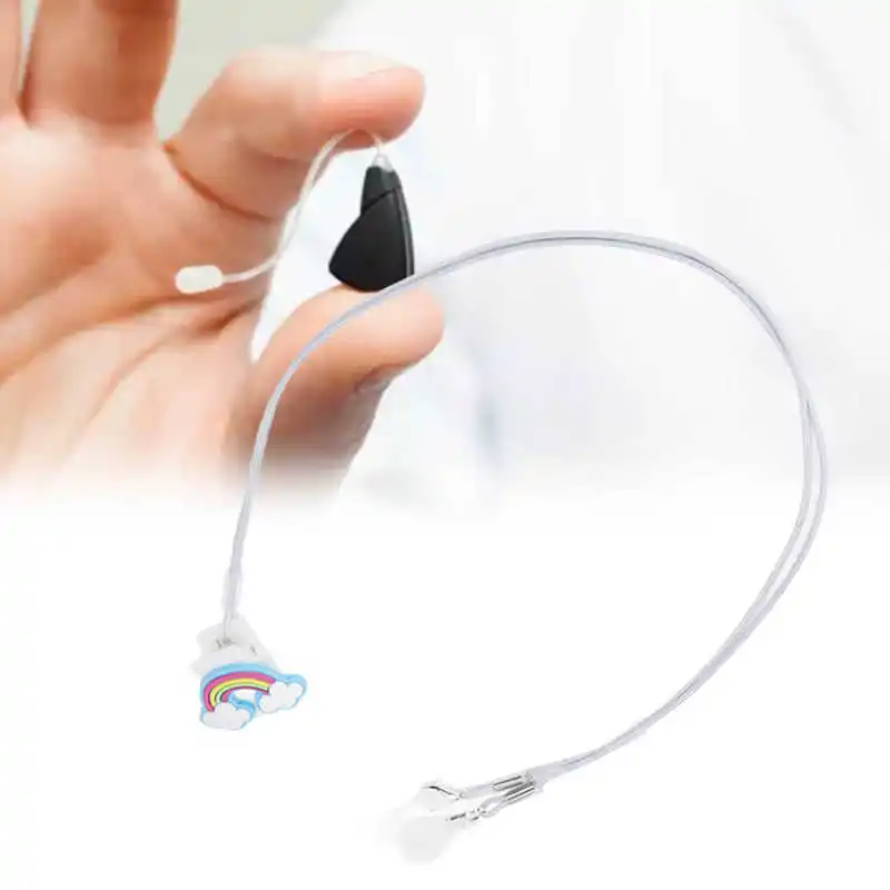 HearingAidClipHolder2FixationRingsCutePatternPreventLost