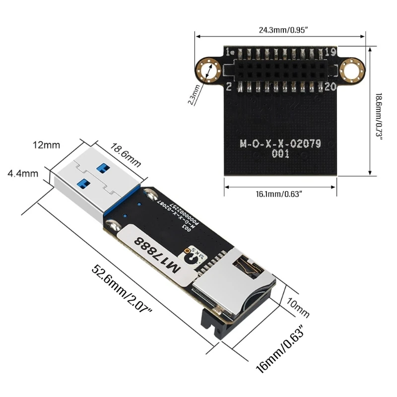 EMMC-ADAPTER V2 업그레이드된 USB3.0 카드 리더 프로그래머 DIY 제어 보드 32G