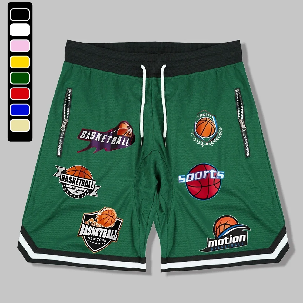 Men's Basketball Mesh Shorts Track Quick Dry Loose Sports Training Shorts Summer Fitness Joggers Casual Breathable Short Pants 4