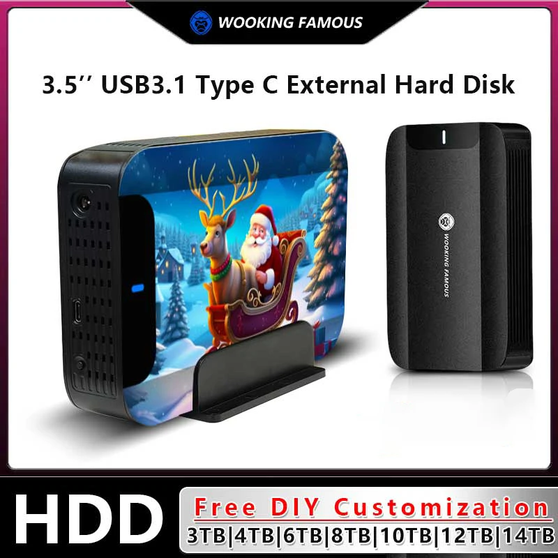 3.5''USB3.1 TypeC Portable External Hard Drive Disk HDD for PC/Mac/Desktop/PS4/PS5 3TB 4TB 6TB 10TB 12TB 14TB portable ssd,portable hard drive,external solid state drive