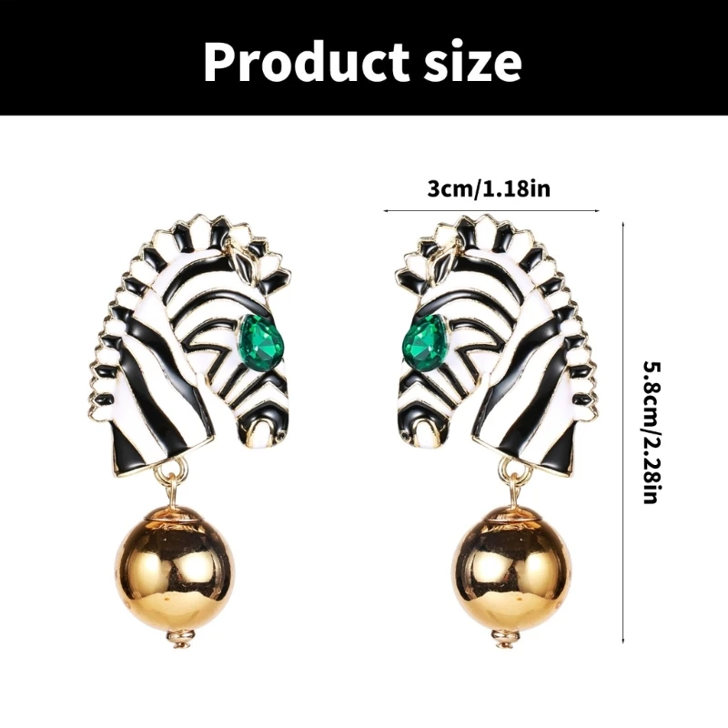 Modern Zebras Silhouettes Earrings for Female Fashion Enthusiasts Party Jewelry A0KD 5