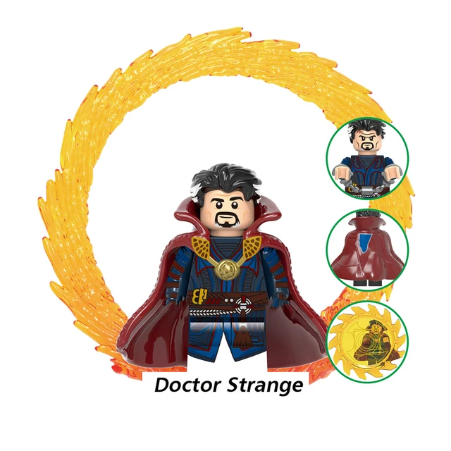 Disney Doctor Strange Scarlet Witch Moon Knight Wong Building Block Dormammu Hulk Ultron Carter Professor X Brick America Chaves O-X1887