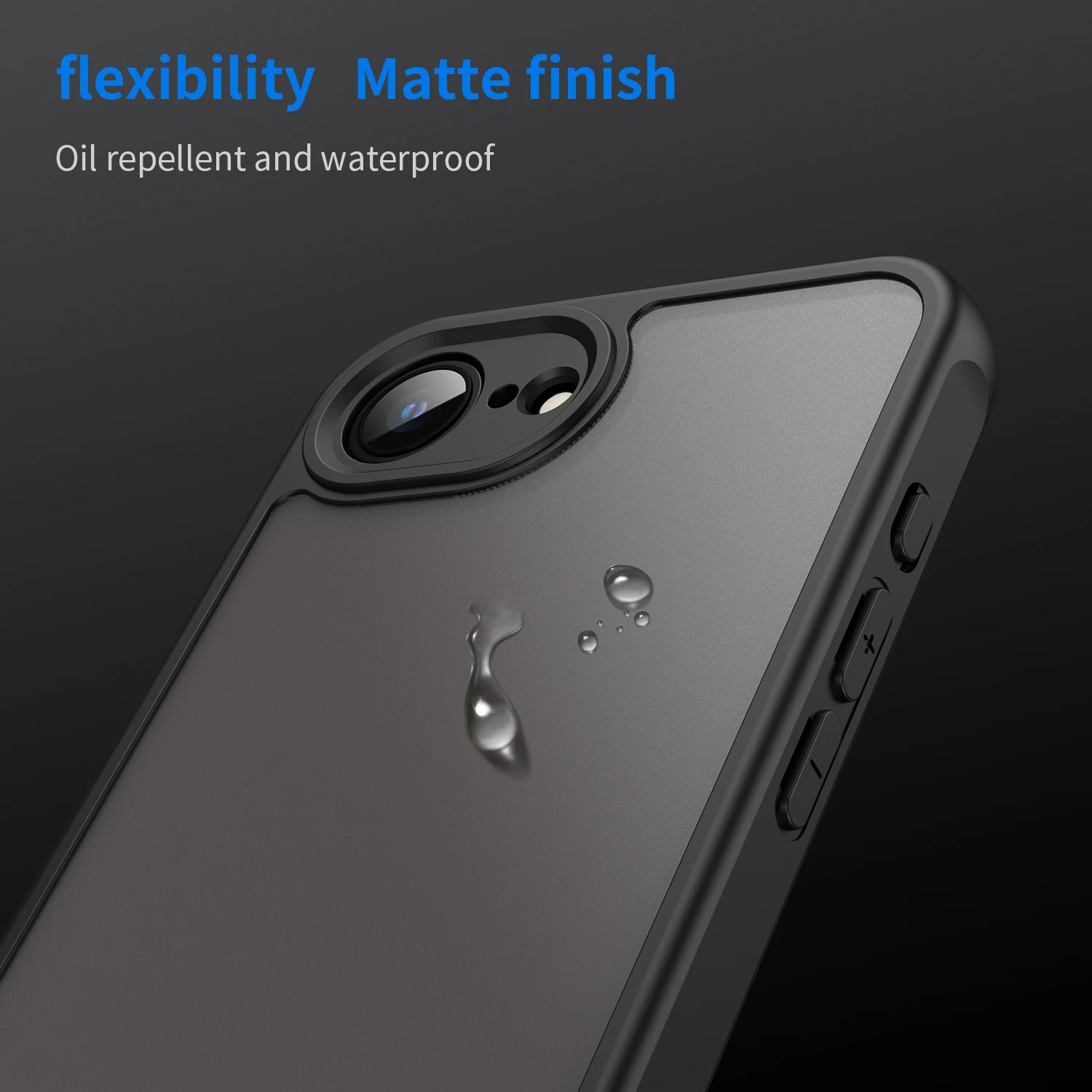 Fashionable Translucent Protective Phone Case with Soft Edges and Hard Back