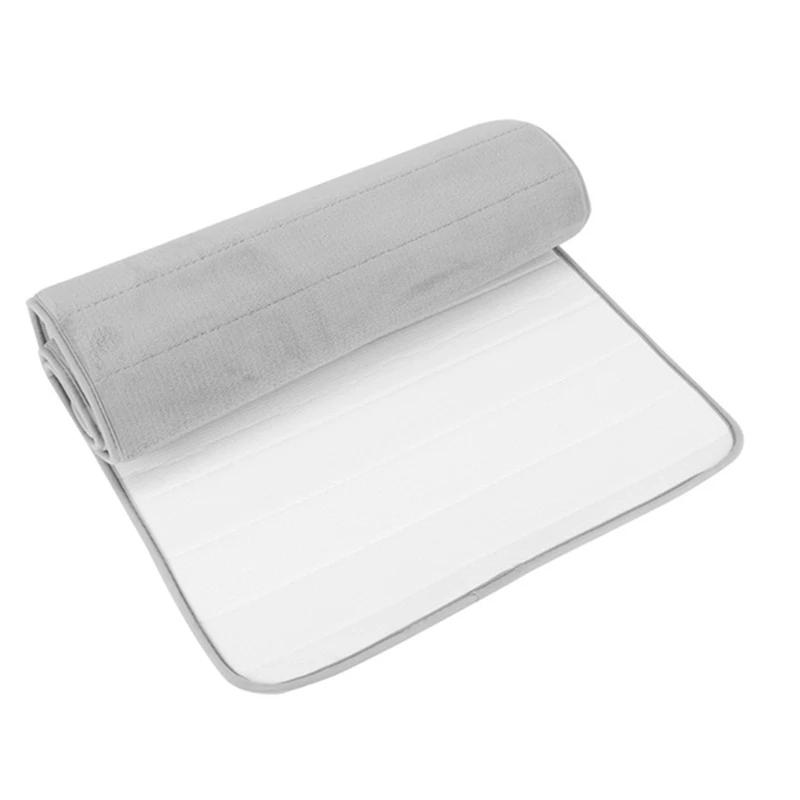 Tappetini Da Bagno Morbidi In Memory Foam 3X-Tappeti Da Bagno Assorbenti Antiscivolo Tappetino Lungo Runner Extra Large 60X160Cm, Grigio