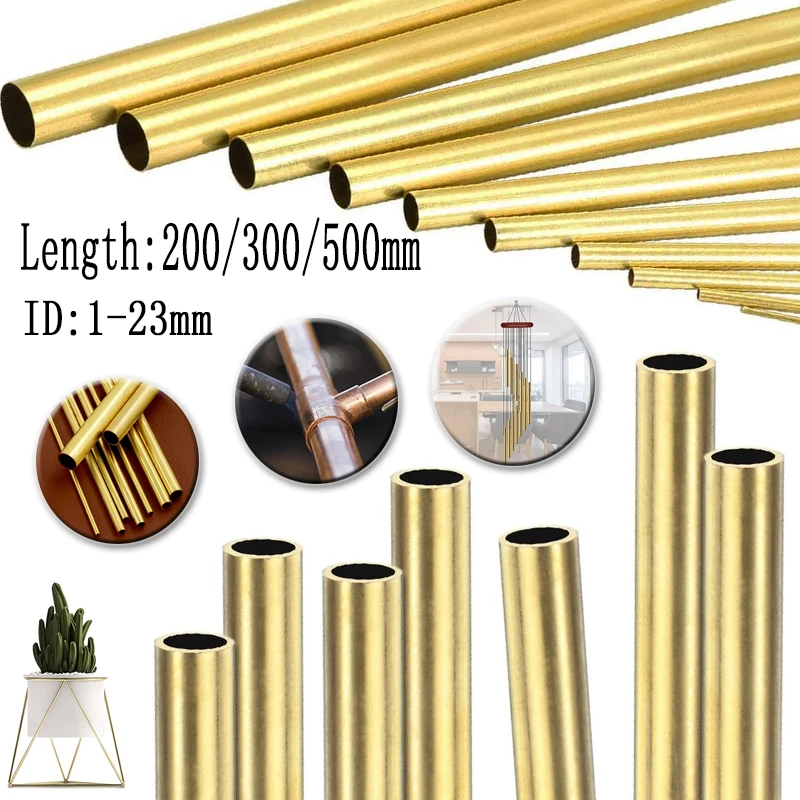 Brass Tubes DIY Pipe Round Diameter 1-23mm Length 200mm/300mm/500mm Wall Modelmaking Rod Cutting Tool